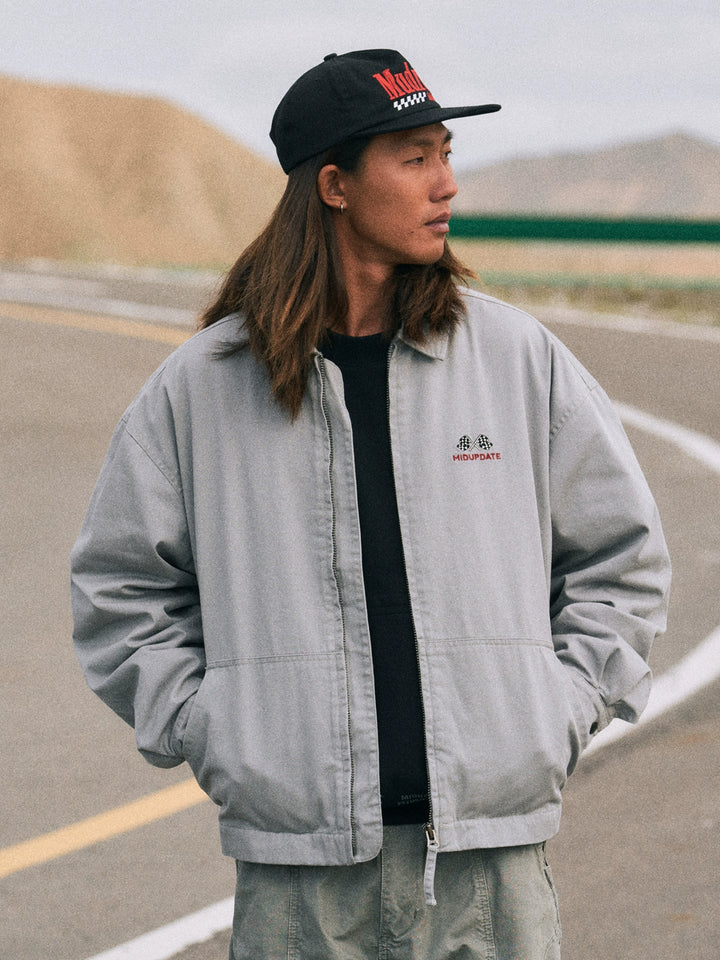 Slogan Embroidered Jacket