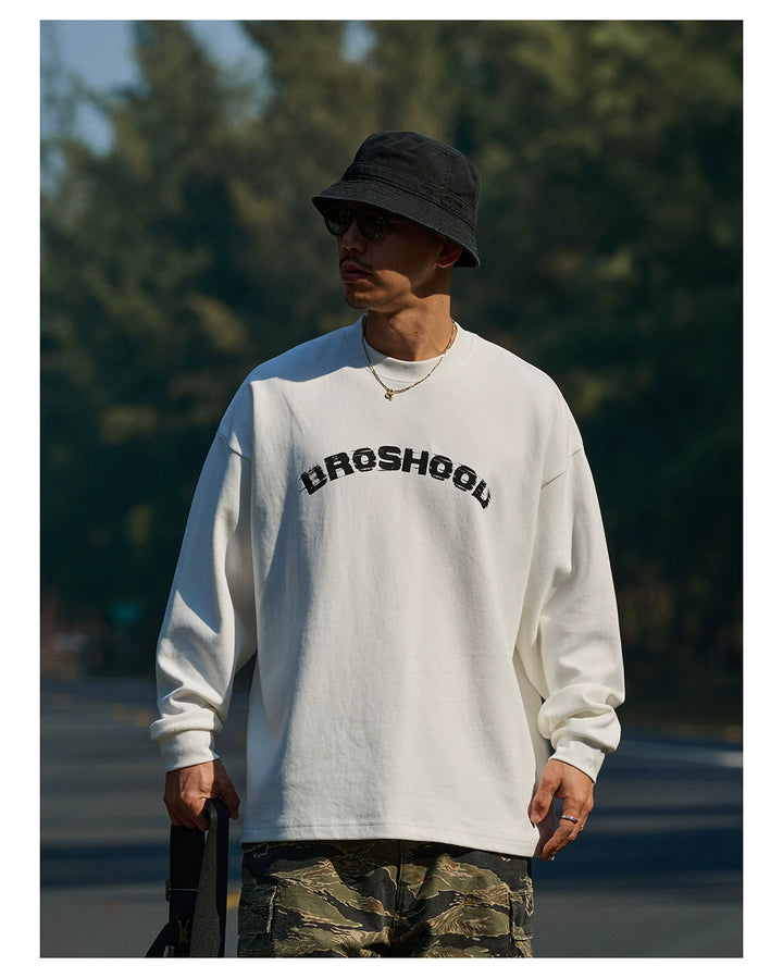 Blended Brushed Print Long Sleeve