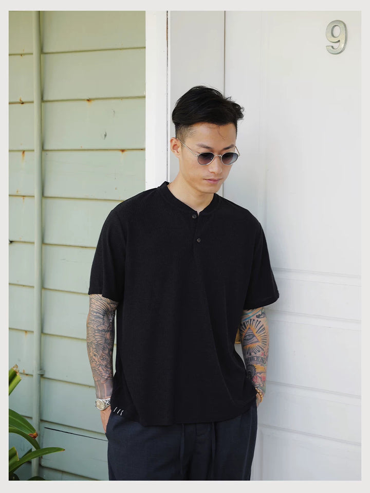 Linen Henley Tee