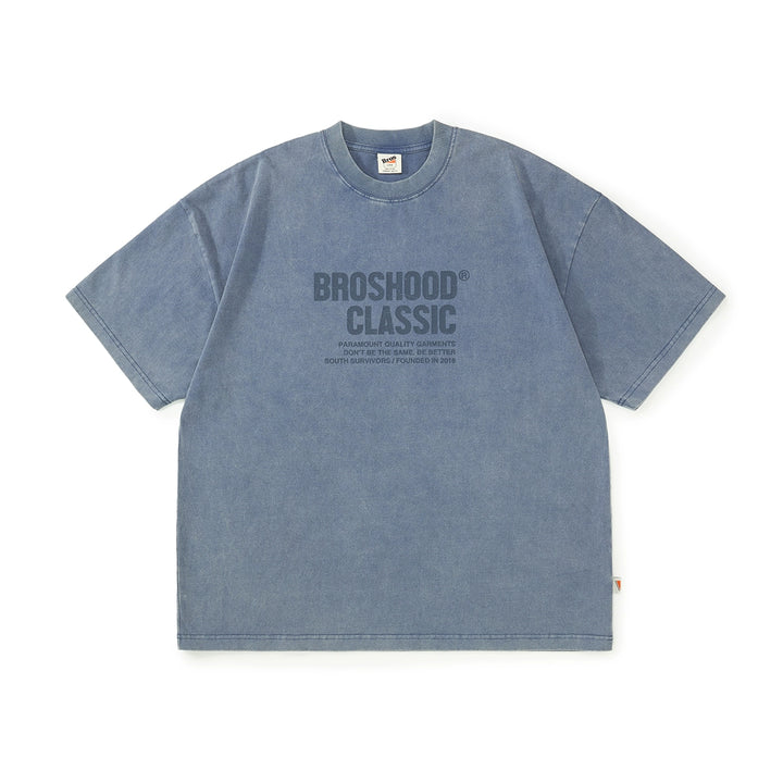 Acid Wash Logo Print Tee