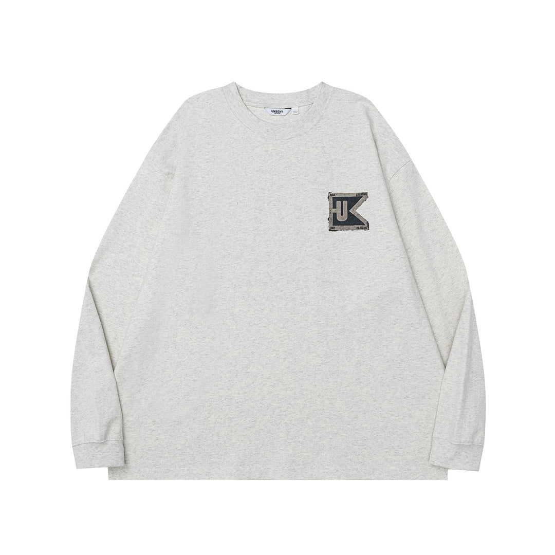 Distressed Logo Long-Sleeve
