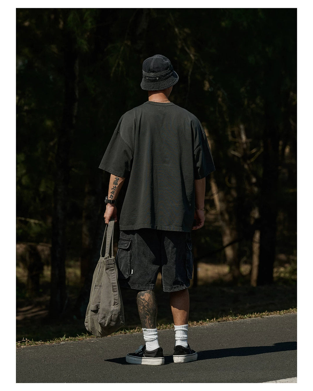 Vintage Wax-Dye Pocket Print Tee