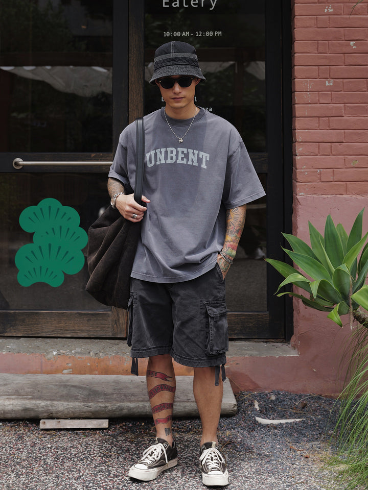 Washed Webbing Cargo Shorts