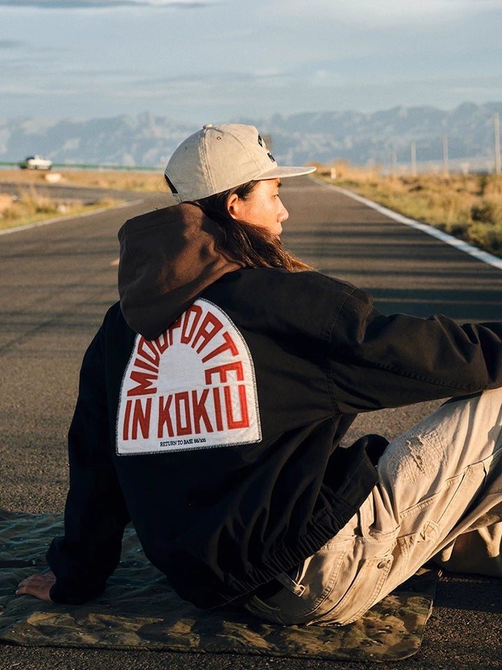 Slogan Embroidered Jacket