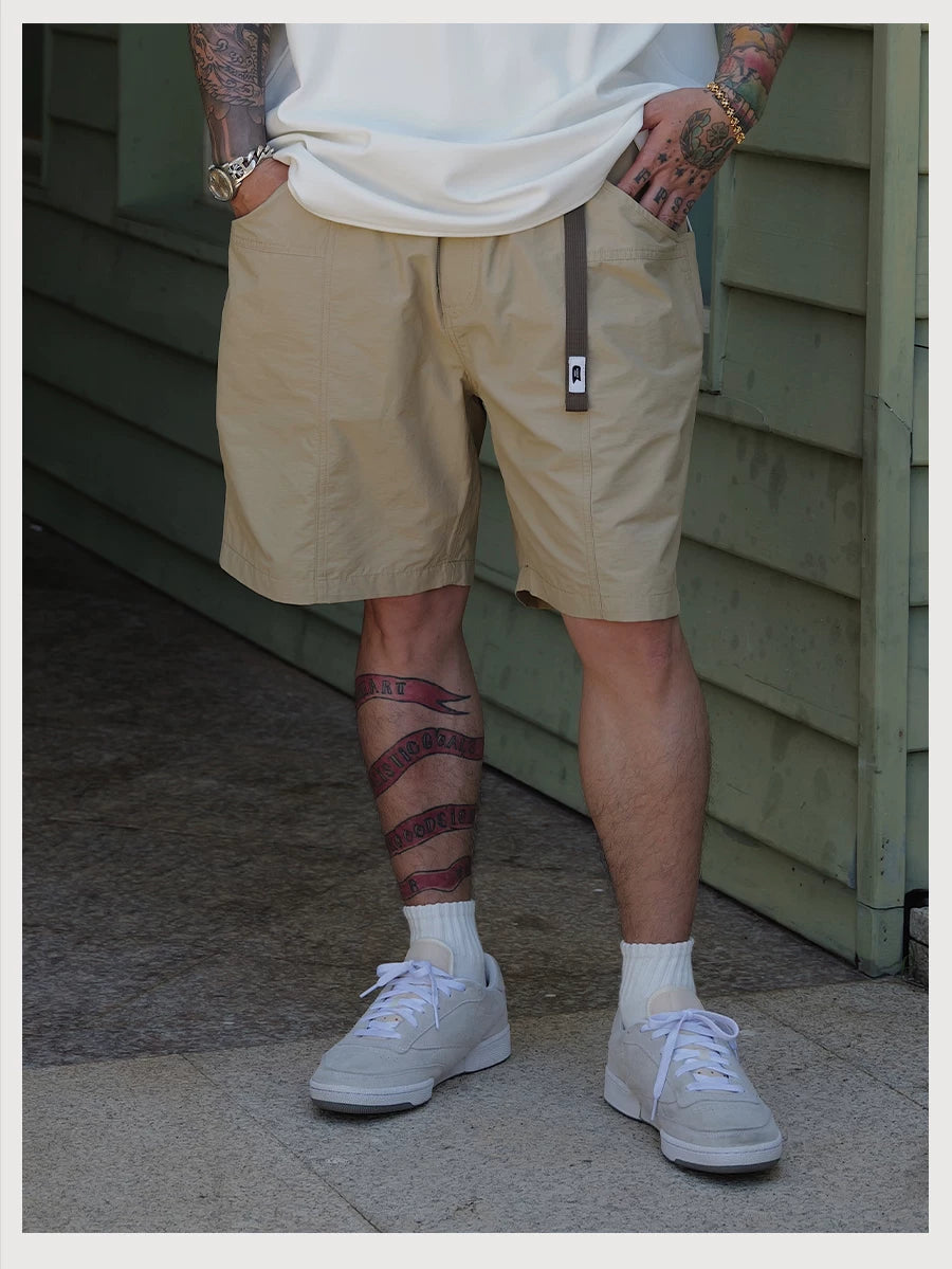 Blended Adjustable Buckle Shorts