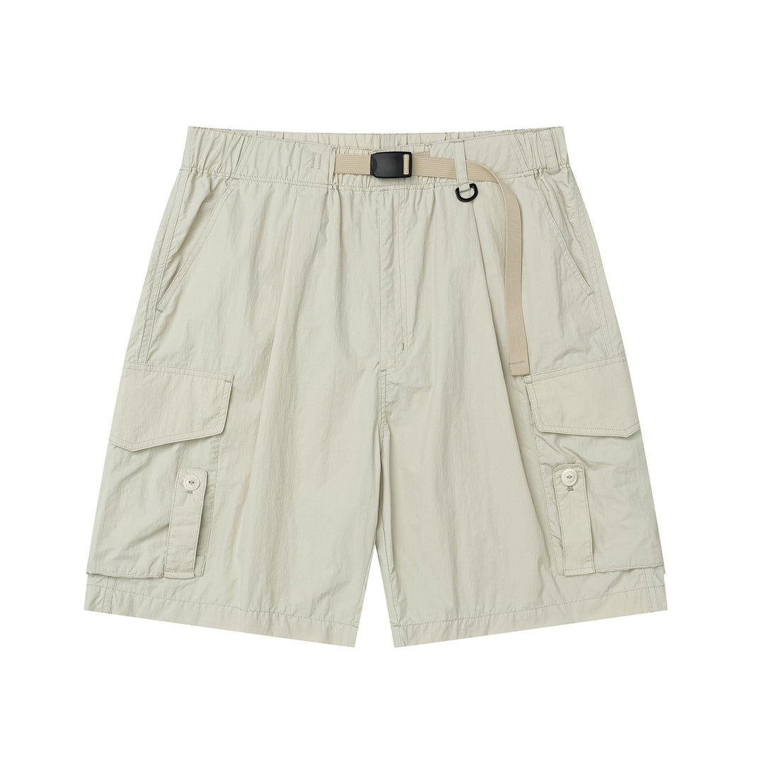 Nylon Multi-Pocket Cargo Shorts
