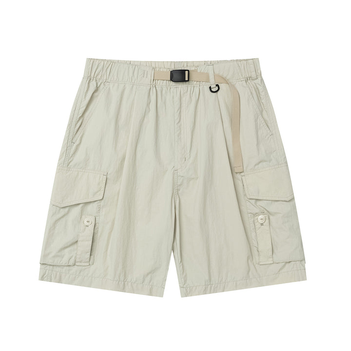 Nylon Multi-Pocket Cargo Shorts