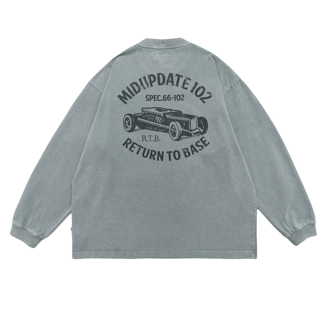 Racing Graphic Print Long Sleeve T-Shirt