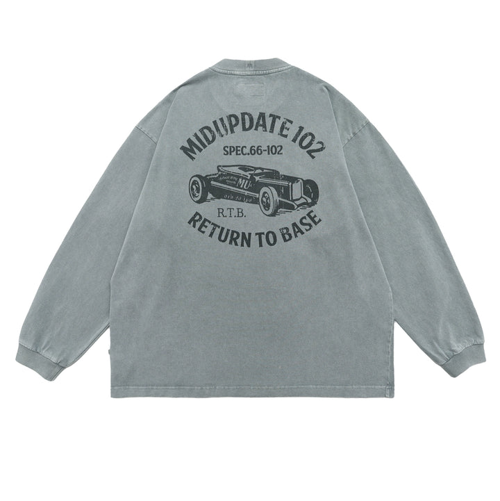 Racing Graphic Print Long Sleeve T-Shirt