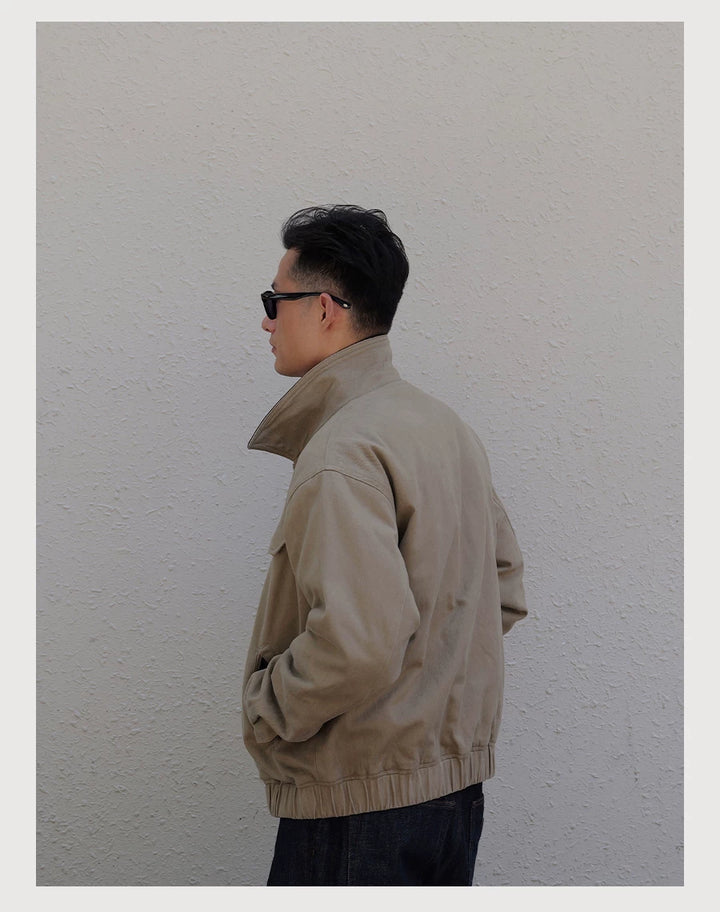 Horsehide Collar Harrington Jacket