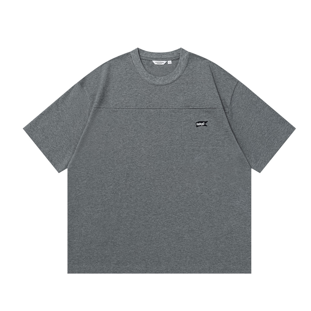 Embroidery Logo Cut &amp; Sew Pocket Tee