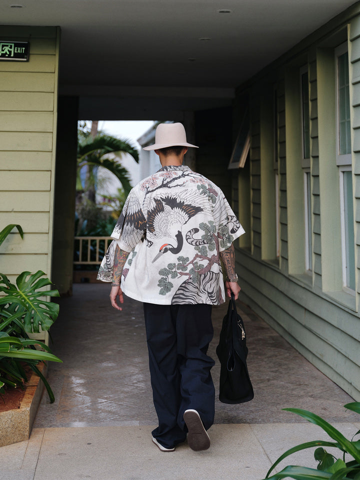 Ukiyo-E Tiger Crane Shirt