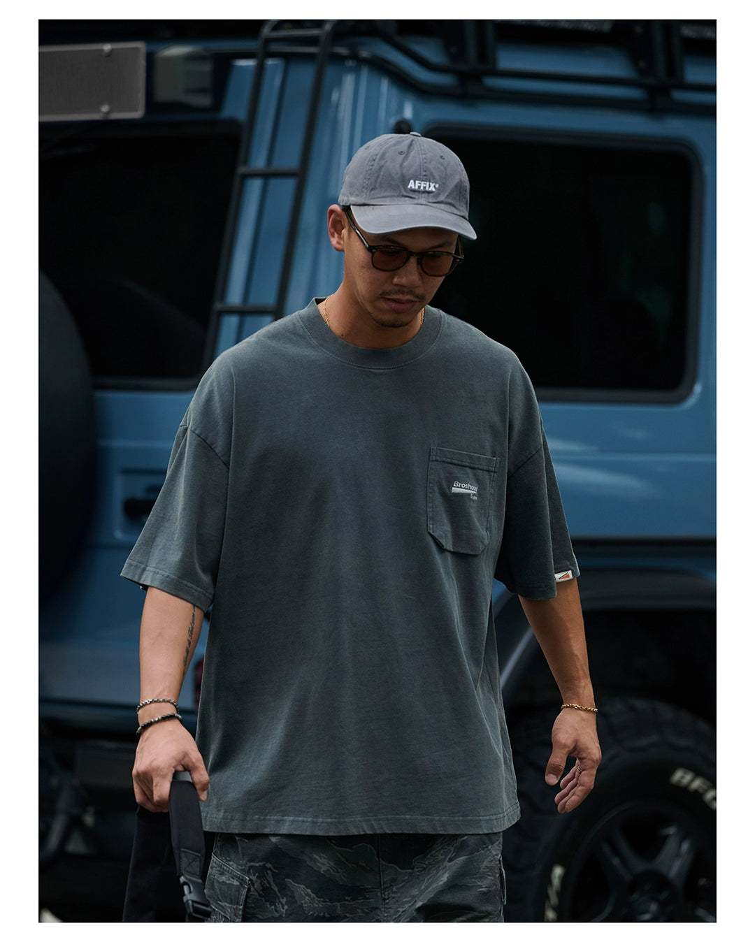 Acid Wash 3D Pocket Tee