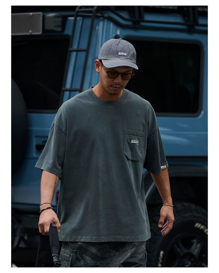 Acid Wash 3D Pocket Tee