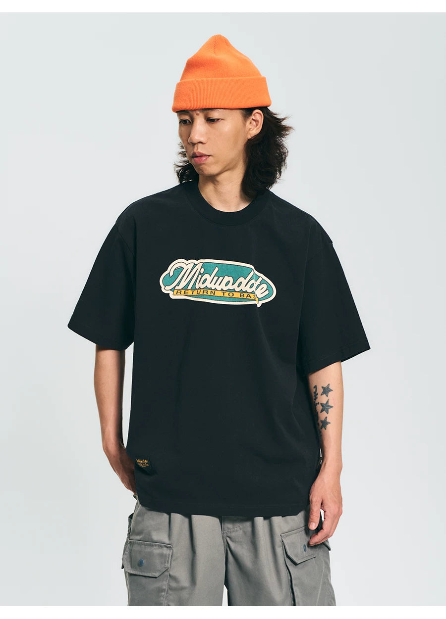 MU539 Vintage American Print Panel Tee