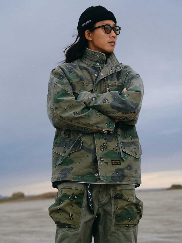 Washed M65 Camouflage Jacket