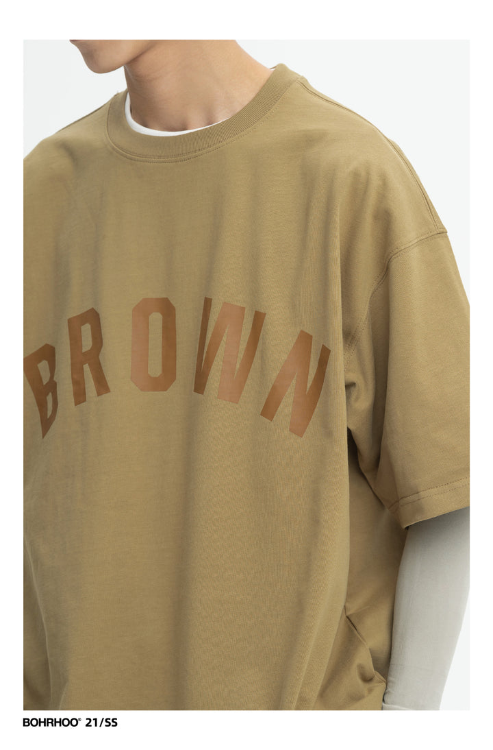 "Brown" Colour Print Tee