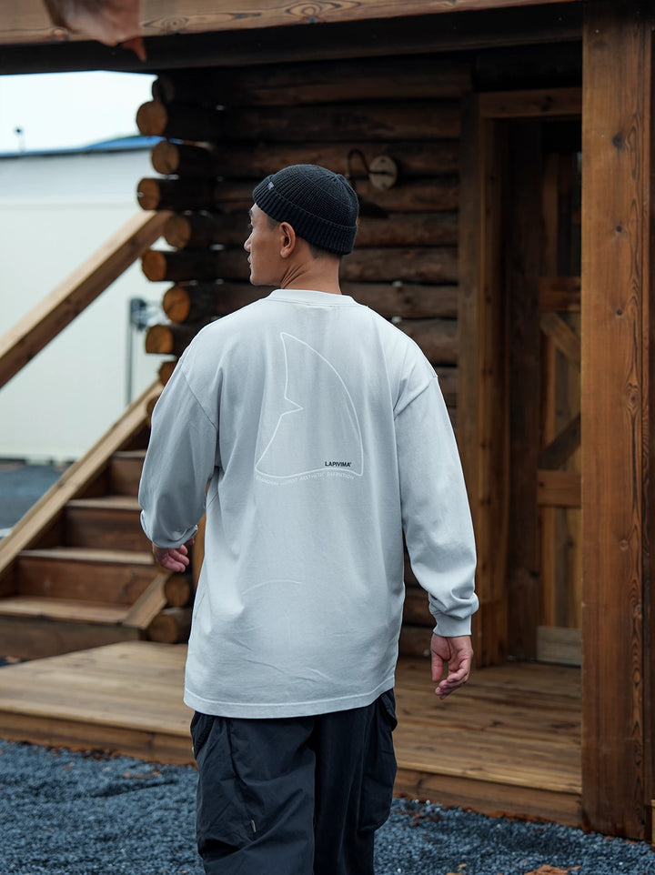 LAPRIMA SLOGAN PRINT WASHED L/S