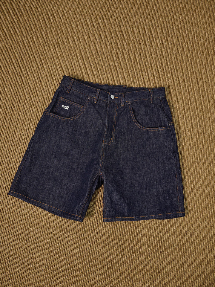 14.5oz Heavy Embroidery Denim Shorts