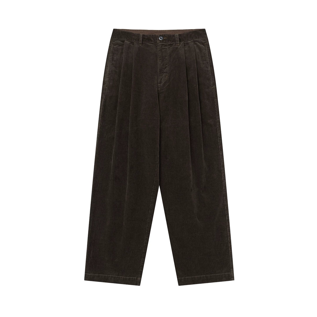 Double Pleat Corduroy Pants