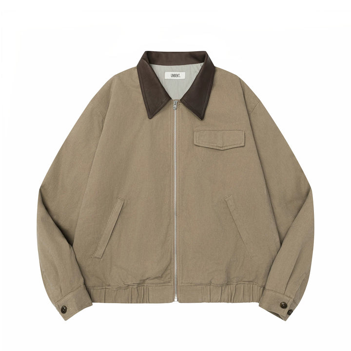 Horsehide Collar Harrington Jacket