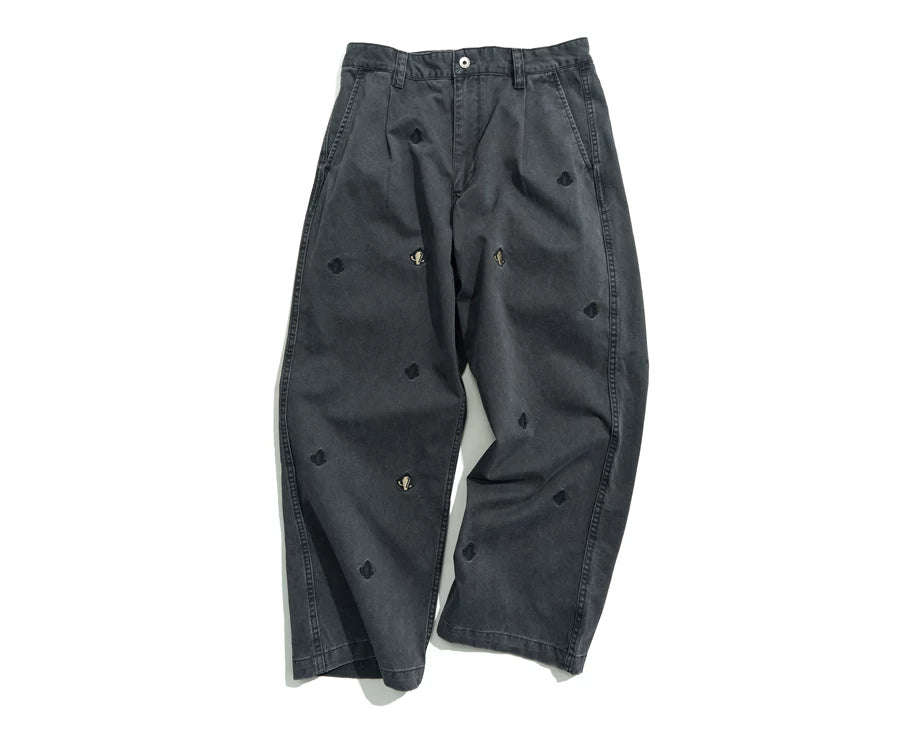 MUP120 Vintage Cactus Embroidered Chinos