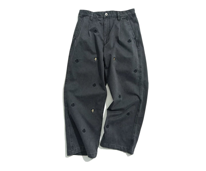 MUP120 Vintage Cactus Embroidered Chinos