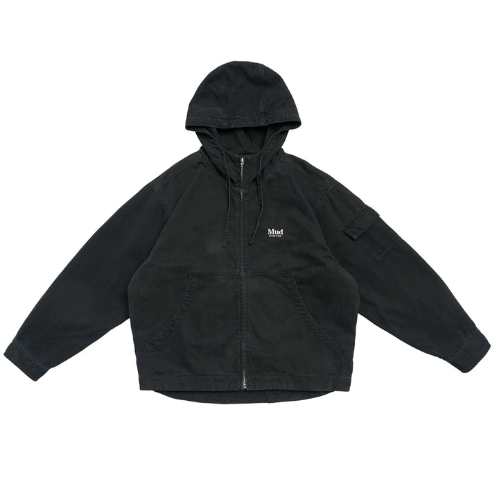 Washed Distressed Commuter Hooded Jacket