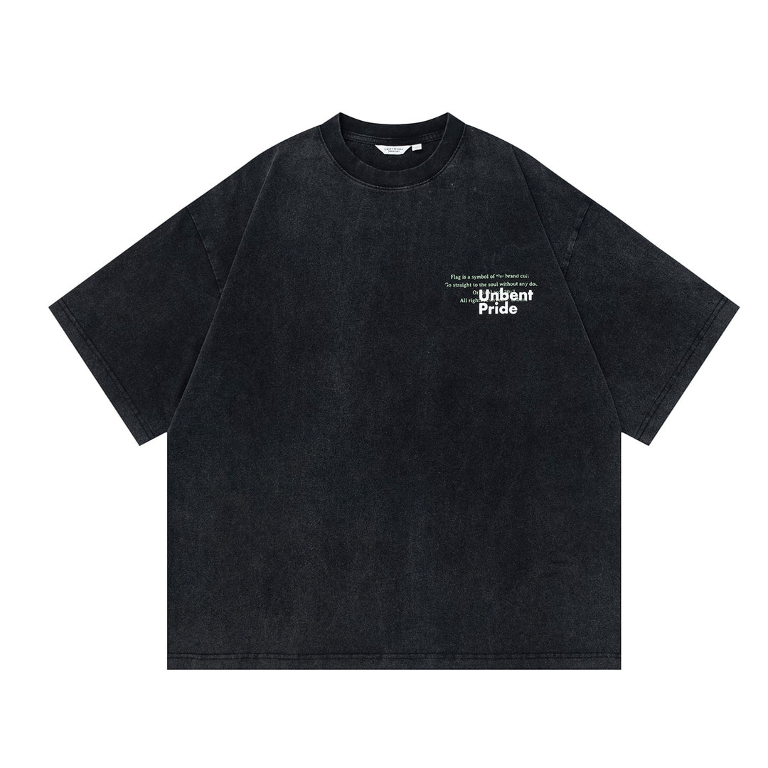 Distress Slogan Print Tee