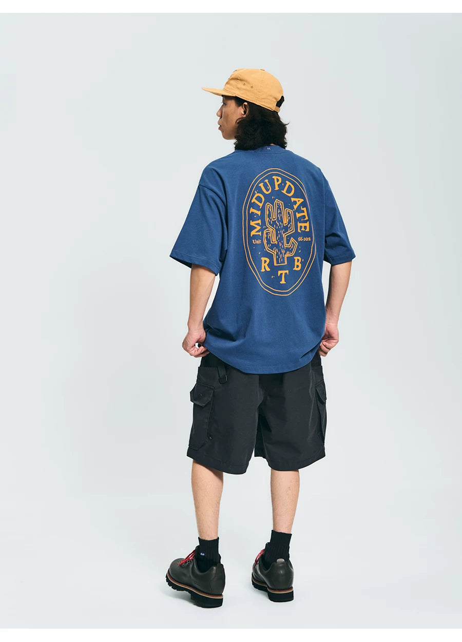 MU562 Vintage Western Cactus Badge Tee