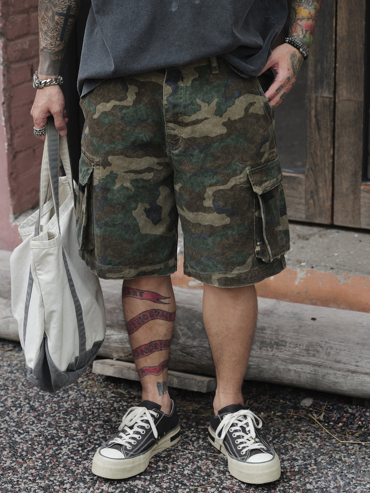 Camo Multi-Pocket Cargo Shorts