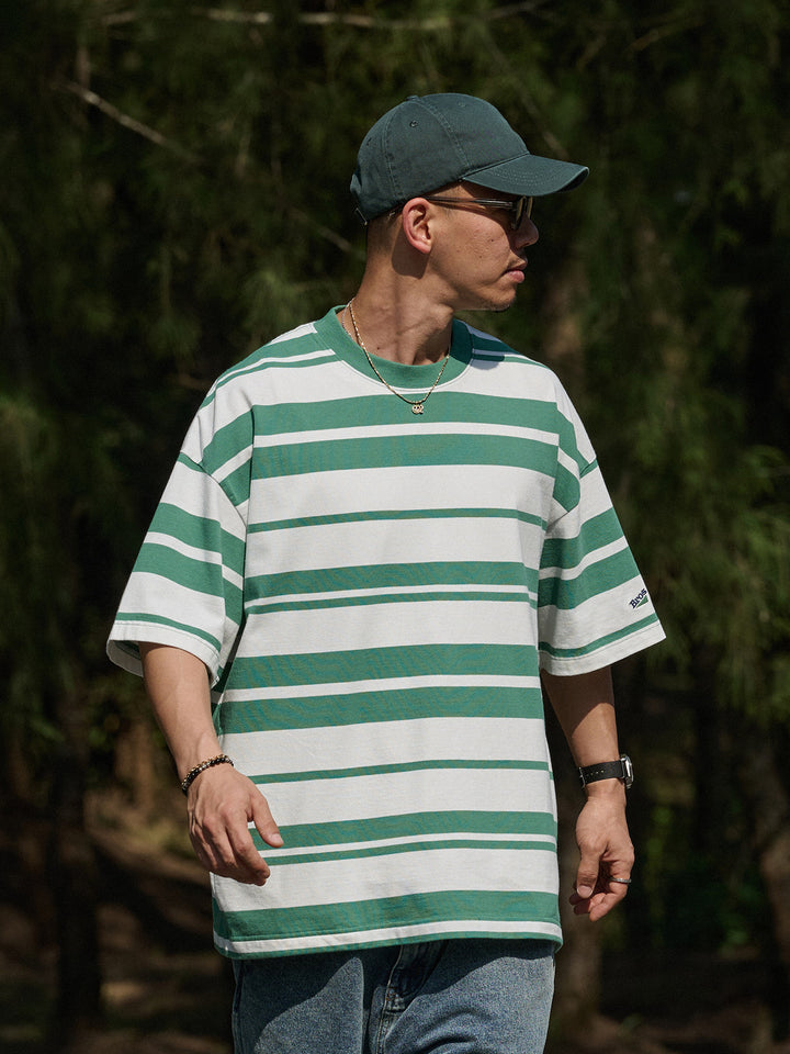 Striped Double Slip Pocket Tee