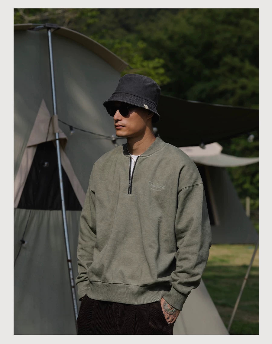 Henley Half-Zip Sweatshirt