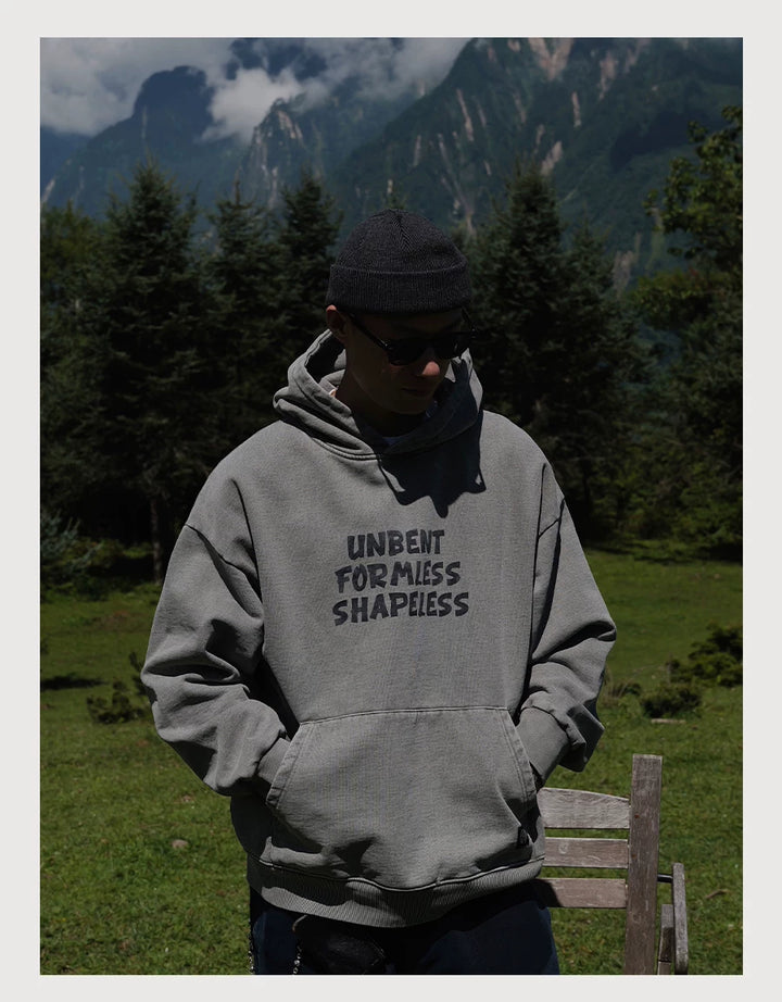 Wax-Dye Washed Fleece Hoodie