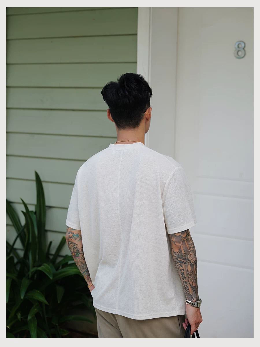 Linen Henley Tee