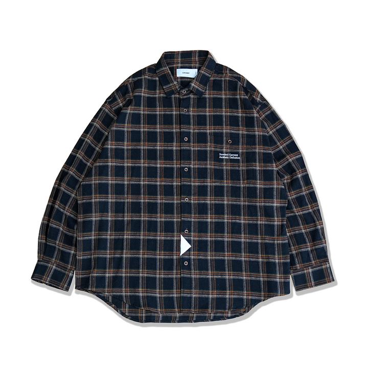 LAPRIMA OVERSIZED PLAID PRINT SHIRT