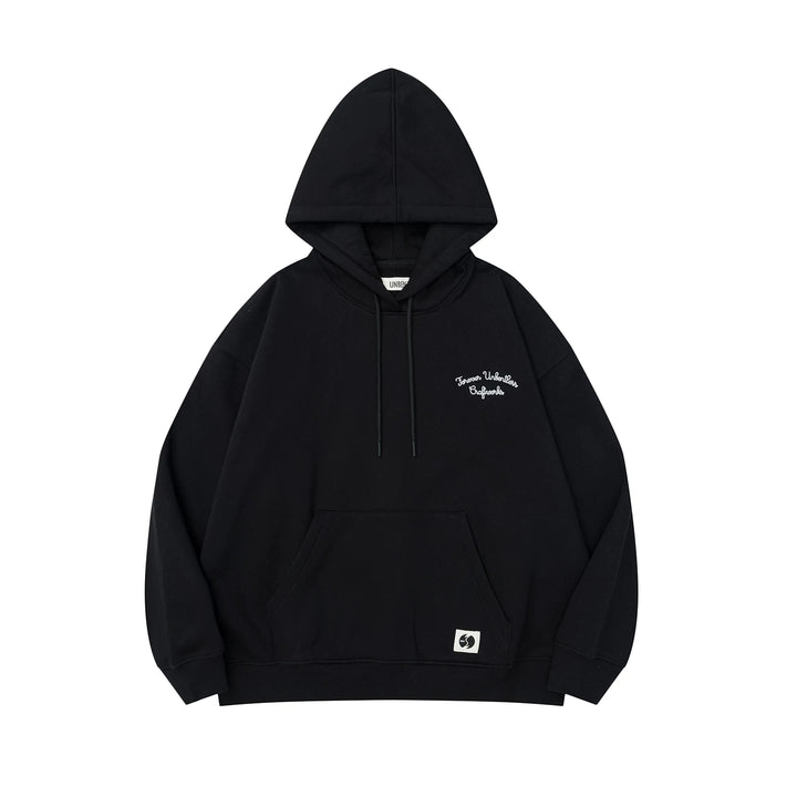 Crane Embroidered Fleece Hoodie