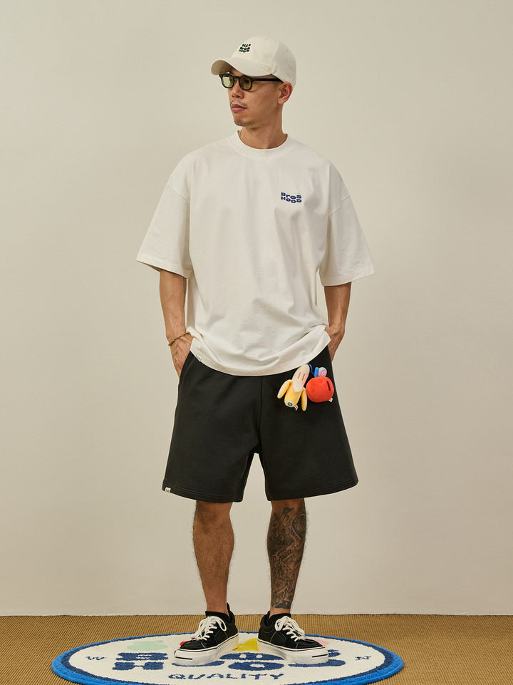 [BROS x Joe Ng] Embroidered Cotton Sweatshorts