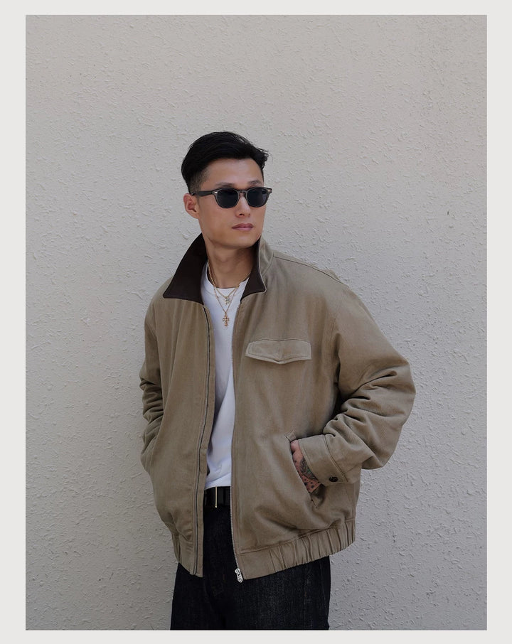 Horsehide Collar Harrington Jacket