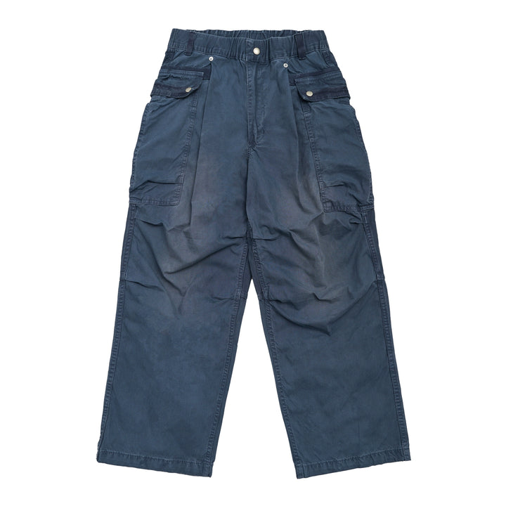 Heavy Wash Distressed Big Pocket Cargo Slacks