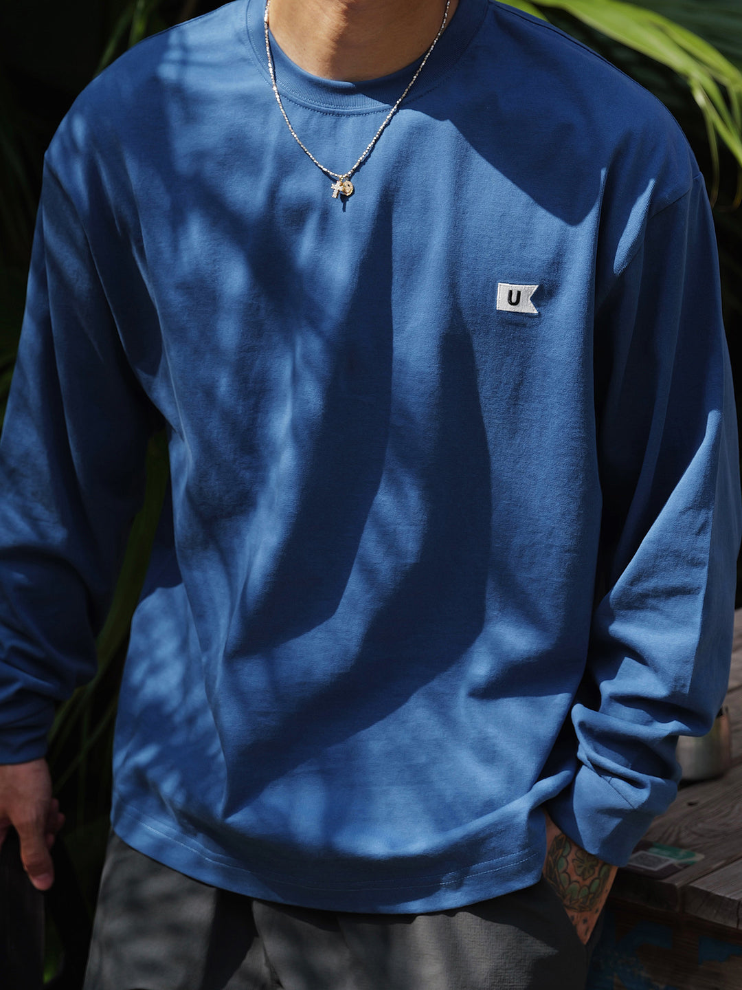 Basic Embroidered Long-Sleeve