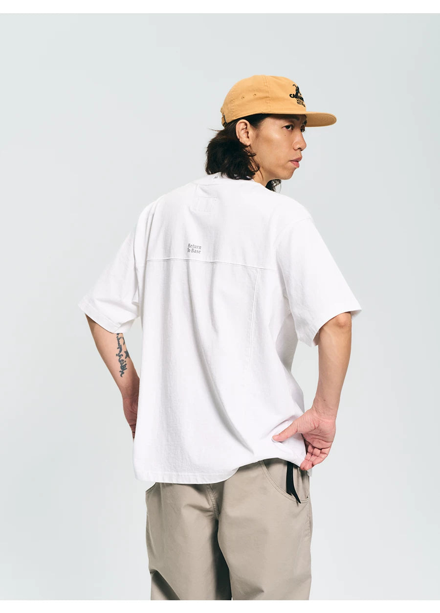MU539 Vintage American Print Panel Tee