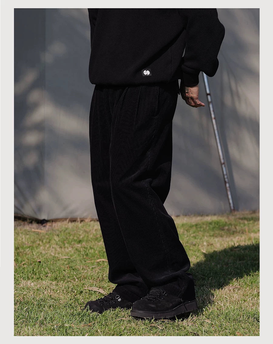 Double Pleat Corduroy Pants