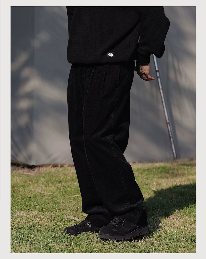 Double Pleat Corduroy Pants