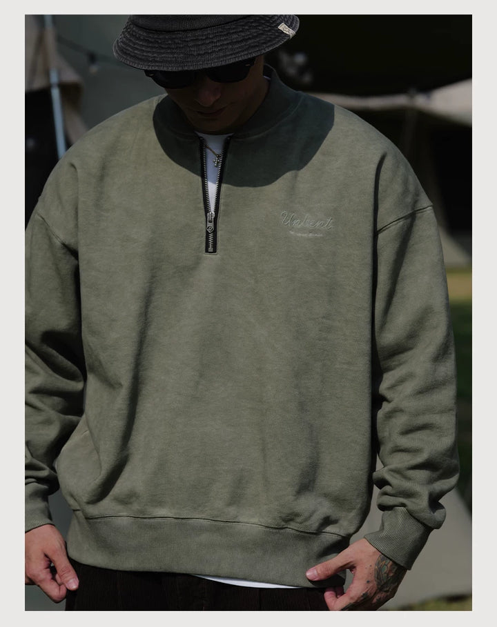 Henley Half-Zip Sweatshirt