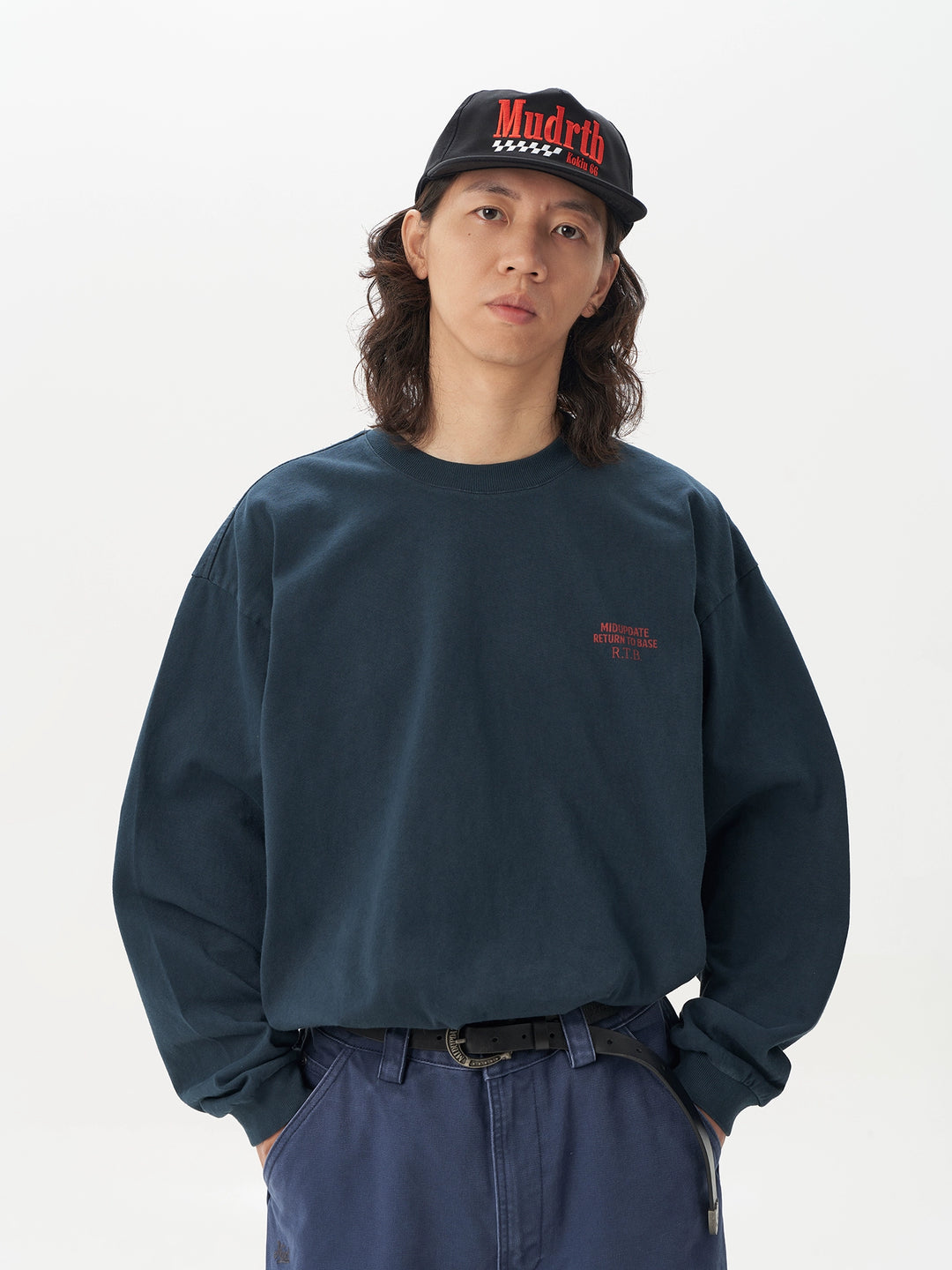 Racing Graphic Print Long Sleeve T-Shirt