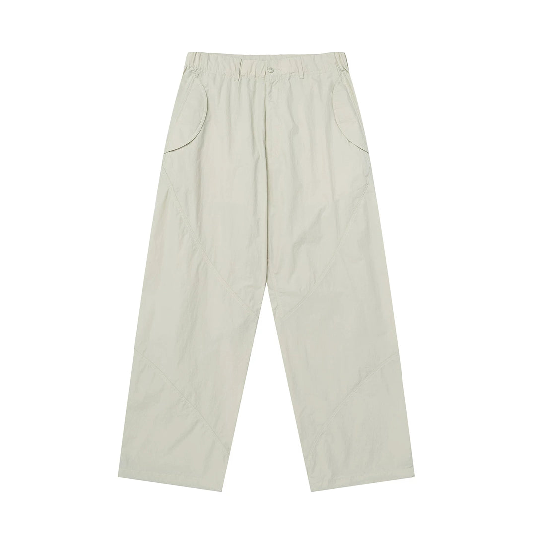 Straight-Leg Nylon Pants