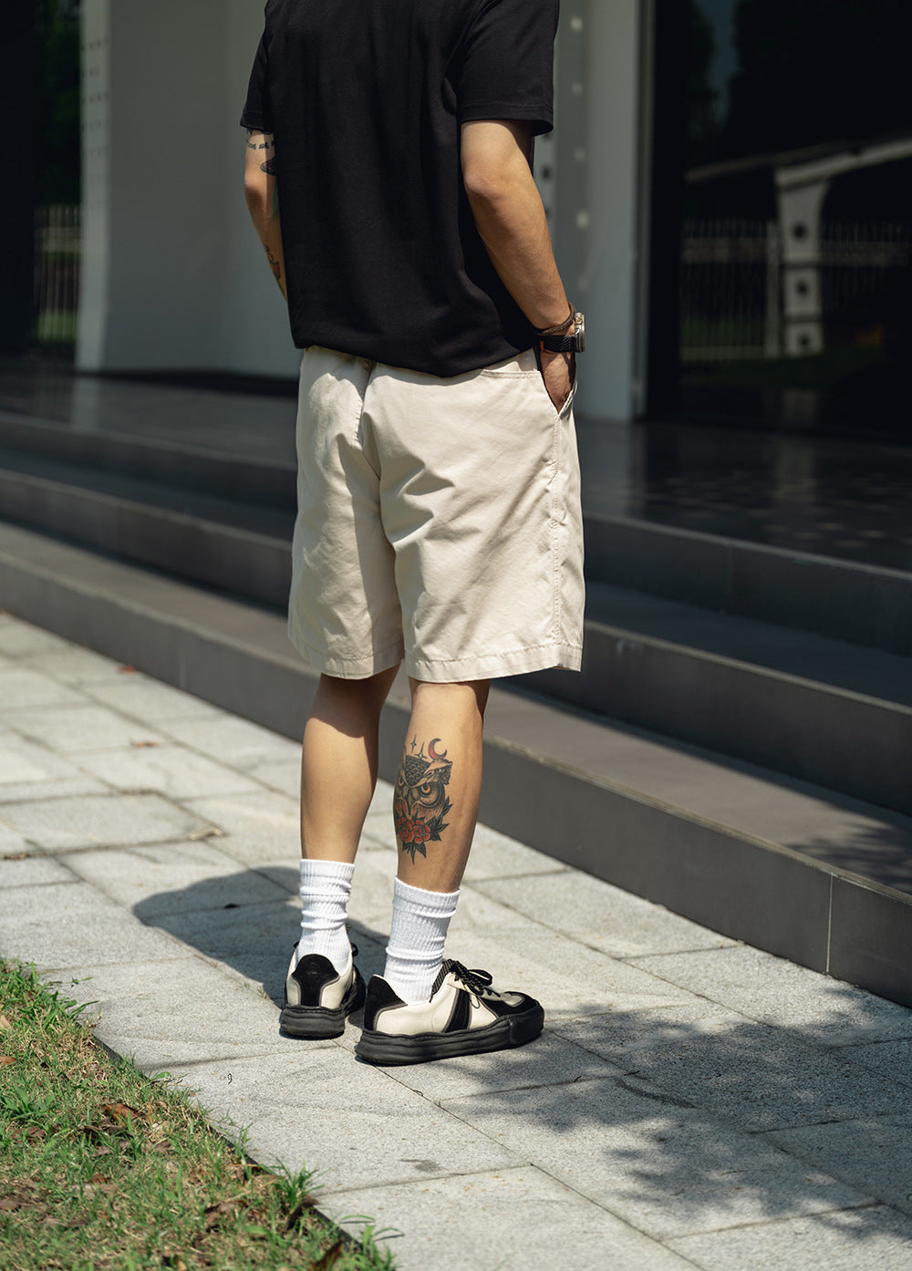 Washed Waffle Tee + Coolmax Chino Shorts
