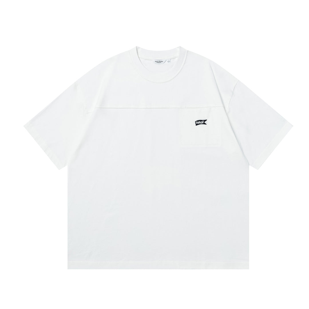 Embroidery Logo Cut &amp; Sew Pocket Tee