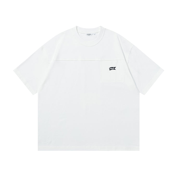 Embroidery Logo Cut &amp; Sew Pocket Tee